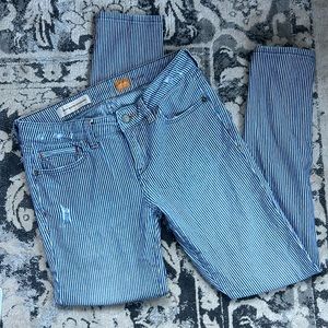 Anthropologie Pilcro and the letterpress Size 26 striped jeans